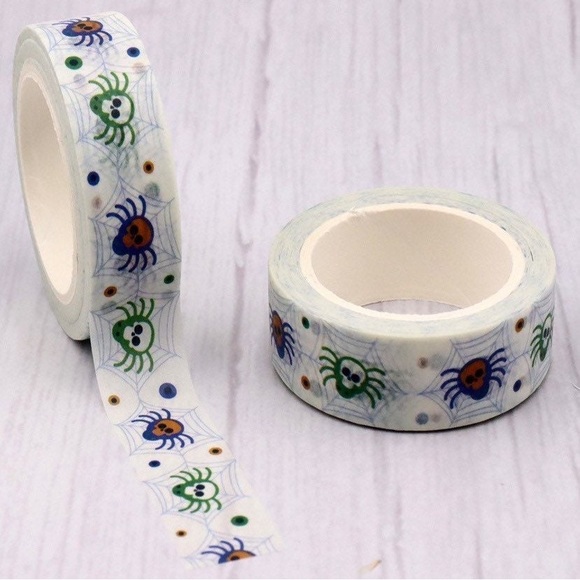 Trick Or Treat, Bags Of Candy and Spiderwebs, Washi Tape Set Of 2 - Picture 4 of 8